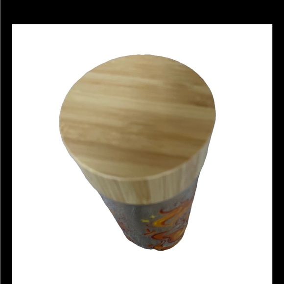 Inspirational Water Bottle - Clear Glads with Bamboo Lid Like New Tea Gift - Picture 4 of 7